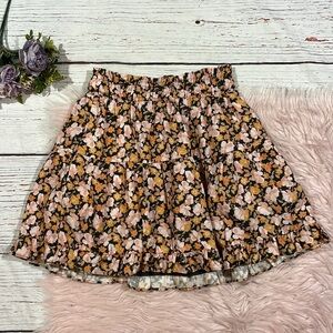 NWT The Westside Iris Pink Orange Elastic Swing Mini Skirt